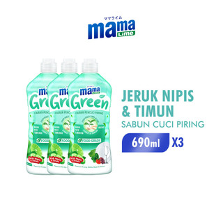 Mama Lime Sabun Cuci Piring Green Botol 690 ml x3