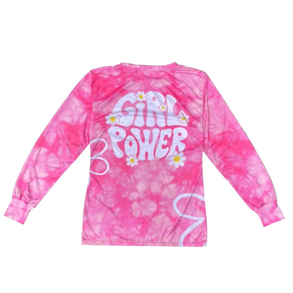 Fakelab สีชมพูผู้หญิงแขนยาว Jersey Running 100gsm/สาว Power Dry Fit Century/ผู้หญิงเสื้อวิ่งแขนยาว/กีฬาดอกไม้/ดอกไม้