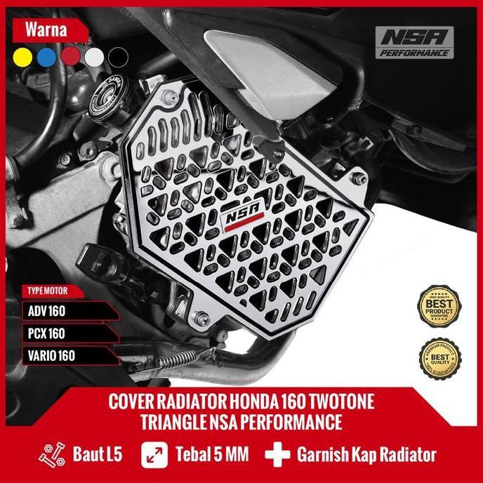 NSA COVER RADIATOR HONDA 160 TRIANGLE หม้อน้ําฝาครอบ VARIO PCX ADV STYLO 160 อุปกรณ์เสริม NSA Perfor