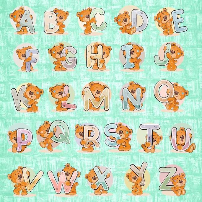 แก้ว MOST WITH NAME INITIALS, TEDDY BEAR DESIGN (TYPE 5)