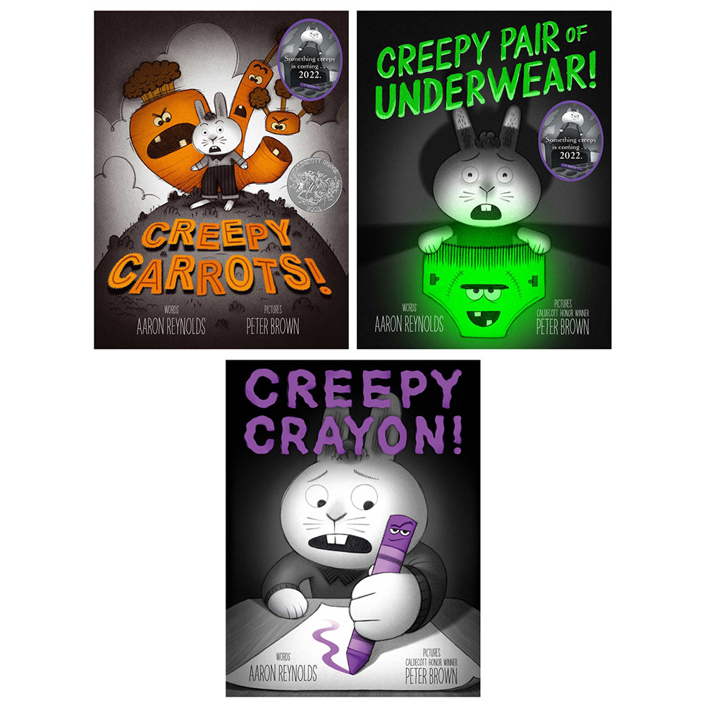 Creepy Set Book Creepy Crayon/ชุดชั้นในครีปปี้/ แครอทน่าจะเป็น โดย Aaron Reynolds (ผู้เขียน), Peter Brown (Illustrator) - ปกแข็ง ใหม่และปิดผนึก