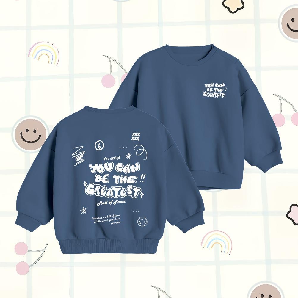 PREMIUM WGUDS KIDS BASIC SWETER YOU CAN BE THE GREATEST อายุ 4-15 ปี UNISEX BOYS & GIRLS