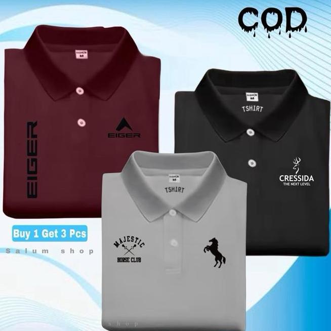 3 เสื้อโปโล Psc Distro เสื้อโปโลผู้ใหญ่ผู้ชายและผู้หญิงเสื้อแขนสั้นคอปกเสื้อโปโลเย็น