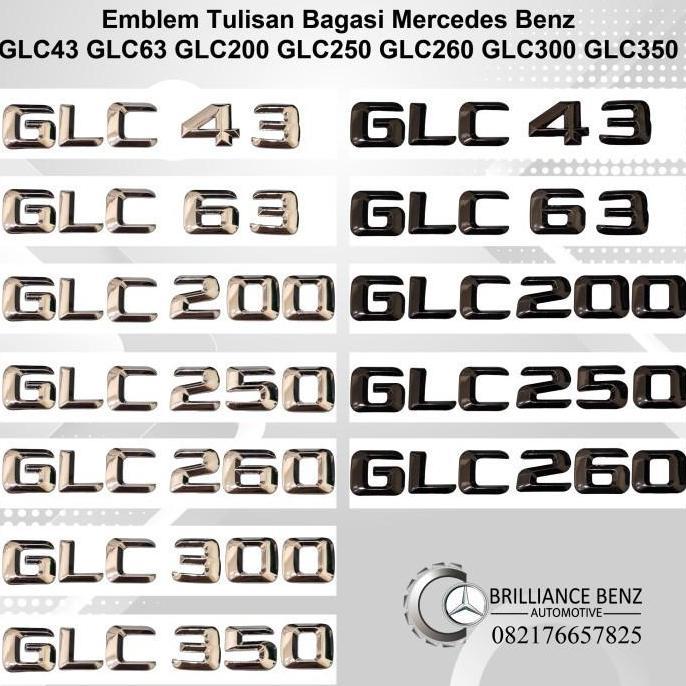 Mercedes Glc43 Glc63 Glc200 Glc250 Glc260 Glc300 Glc350 Glc-Class ป้ายสัญลักษณ์การเขียน