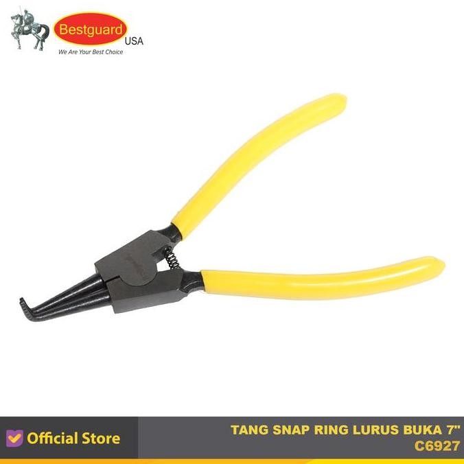 BESTGUARD 7" EXTERNAL OPEN STRAIGHT SNAP RING PLIERS