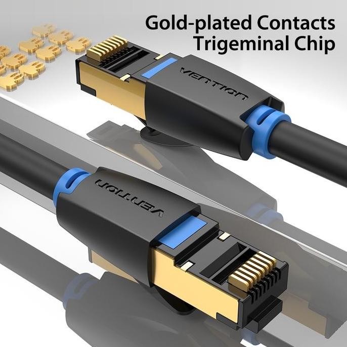 Rj45 cat 8 vention สาย lan 15 เมตร-ika Gold