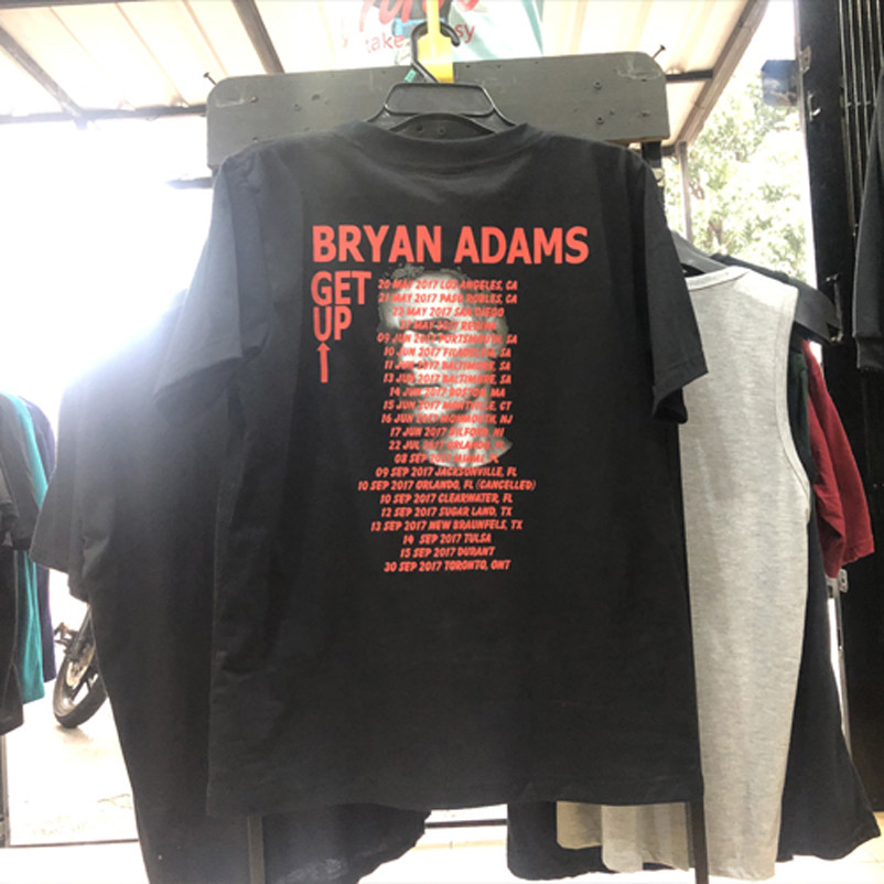 KATUN Bryan Adams GET UP TOUR Tour 2017 เสื้อยืดผ้าฝ้าย 100% Realpic || ไซส์ SML XL XXL 3XL 4XL || D