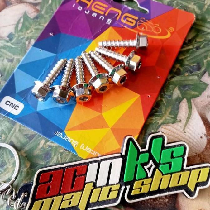 VARIO 125/150 STAINLESS FILTER BOLT 2 KEYS HENG ORIGINAL (7 BOLT)