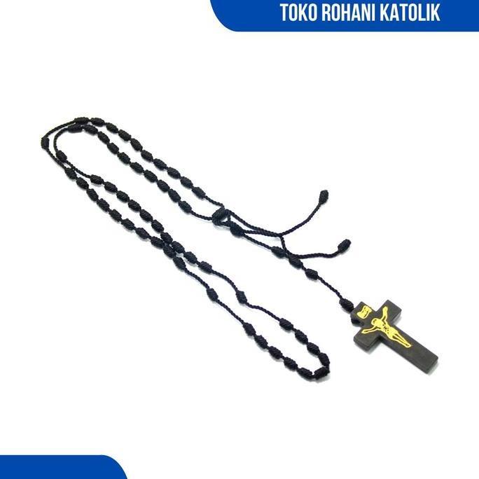 NYLON ROPE ROSARY / สร้อยคอ ROSARY / สร้อยคอ CATHOLIC ROSARY / สีดอกกุหลาบสําหรับผู้ชายและผู้หญิง