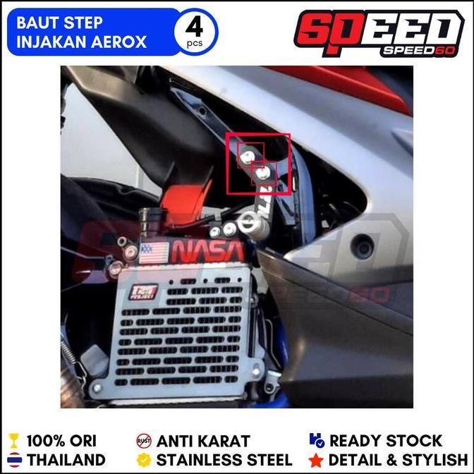 Yamaha Aerox Stainless King Nut Thailand Step Bolt