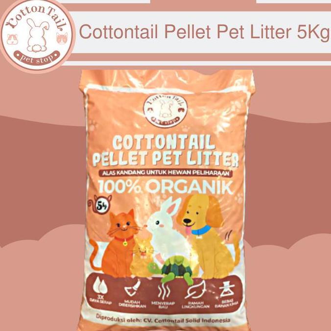 Lansungkirm- Cottontail Pellet Pet Litter - Wood Cottontail Pellet Pet Litter 5Kg