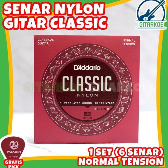 สายกีต้าร์ไนลอน DAddario Classic 1 ชุด EJ27N