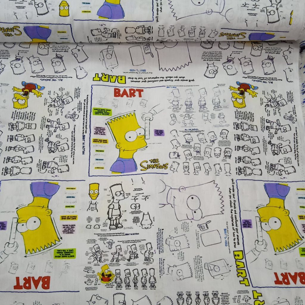 KATUN ใหม่ MOTIF ใหม่ล่าสุด COTTON POPLINE อิตาลีนําเข้า ORIGINAL SIMSONS CHARACTER