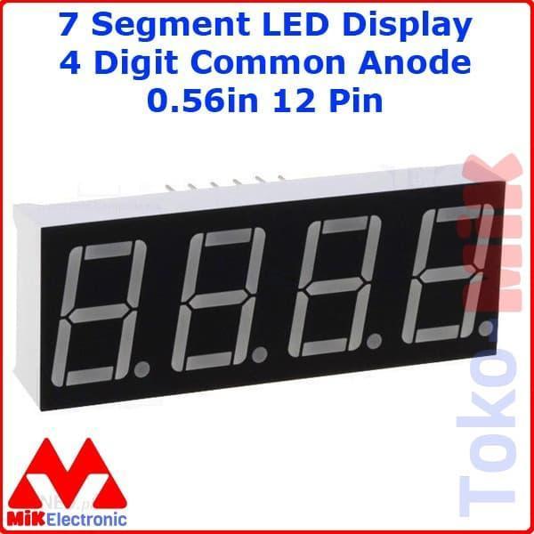 7 ส่วน / SEVEN SEGMENT LED DISPLAY 4 DIGIT COMMON ANODE 0.56 IN 12P