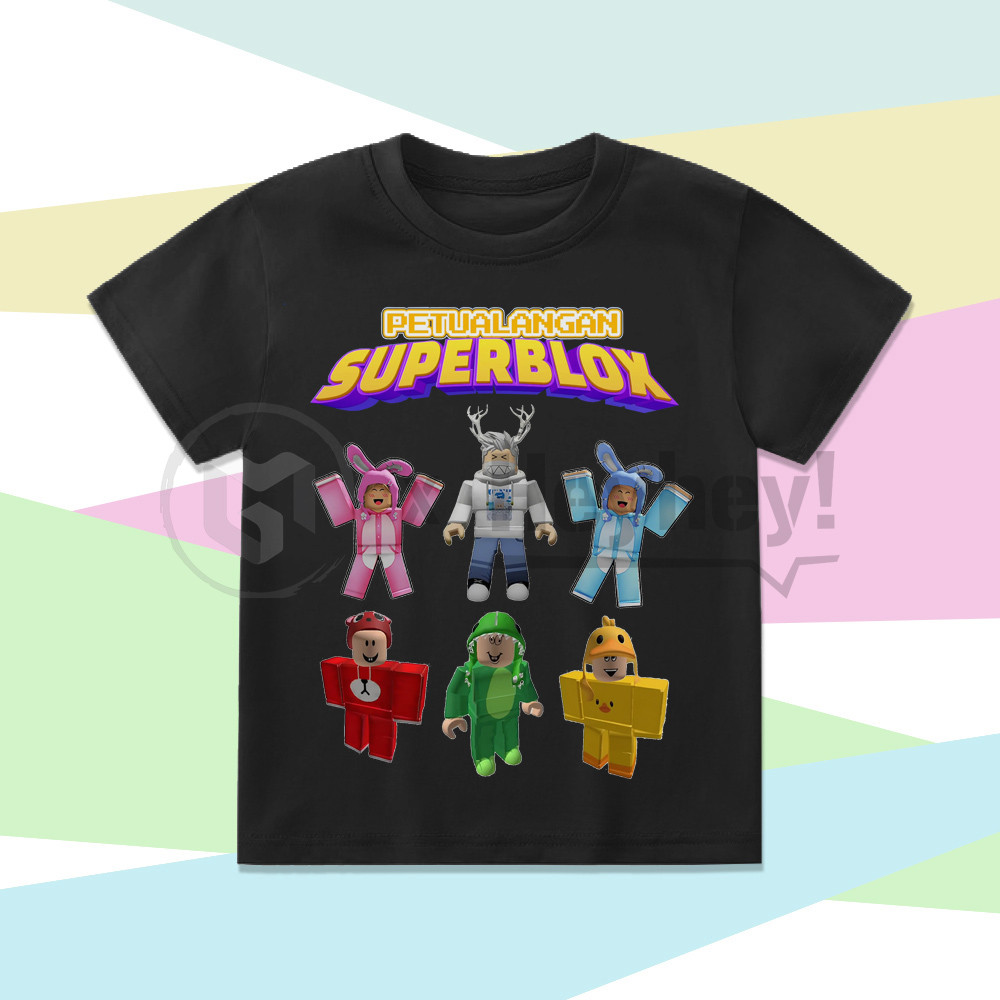 Superblox Akudav Mipan Zuzu Roblox Adventure เสื้อยืดเด็ก