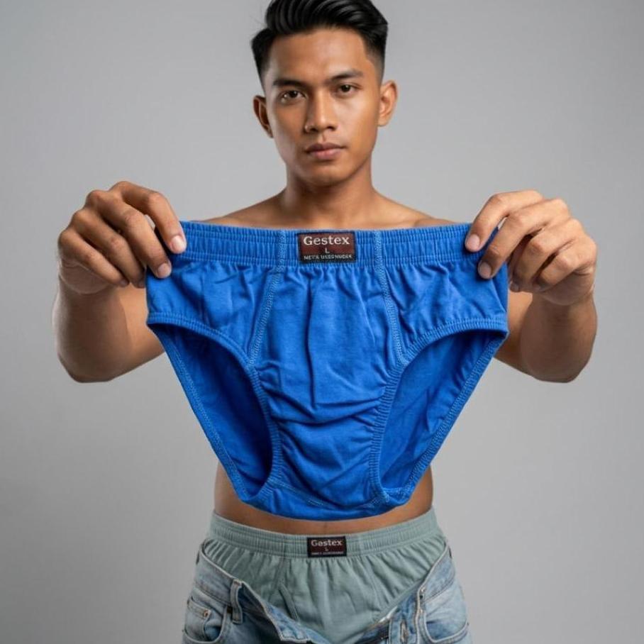 3 ชิ้นผู้ชาย Cd ชุดชั้นในชาย Gestex Original สบายวัสดุขนาด ML Xl 3L 4L 5L Sku - 018