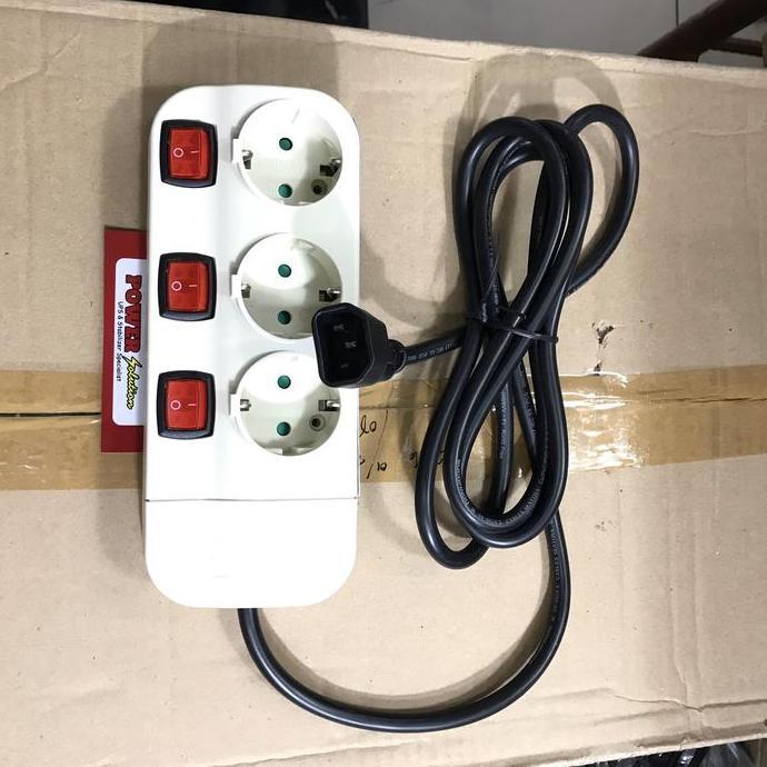 PDU Converter C14 เป็น Eu Plug 3 Socket swtich Socket + Cable