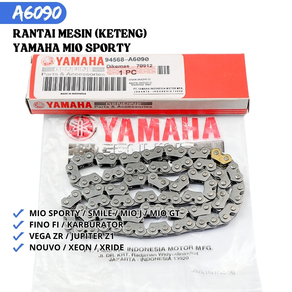 MESIN Yamaha Mio Sporty Smile Timing Engine Chain - Mio Soul คาร์บูเรเตอร์ - Yamaha Mio J GT - Vega 