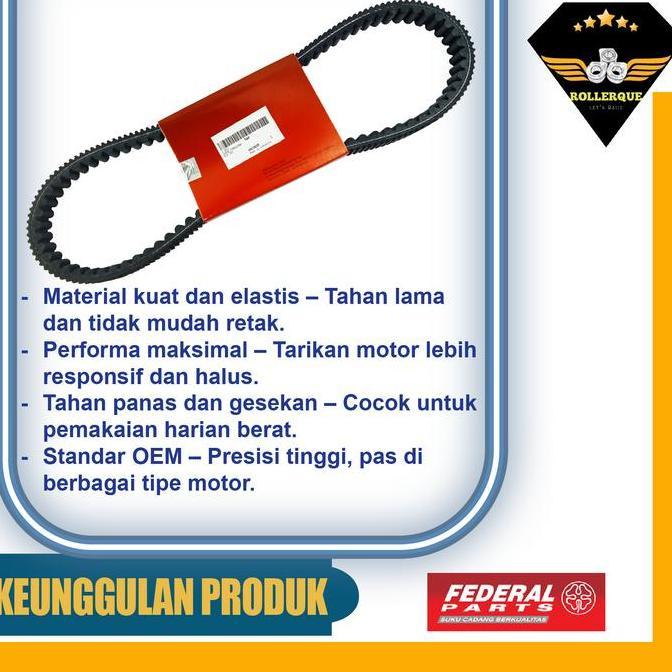 Vanbelt V เข็มขัด Fanbelt Genio Beat Deluxe Street Scoopy ใหม่ K2F K1A K0J Federal Fp-23100-K0J-2100