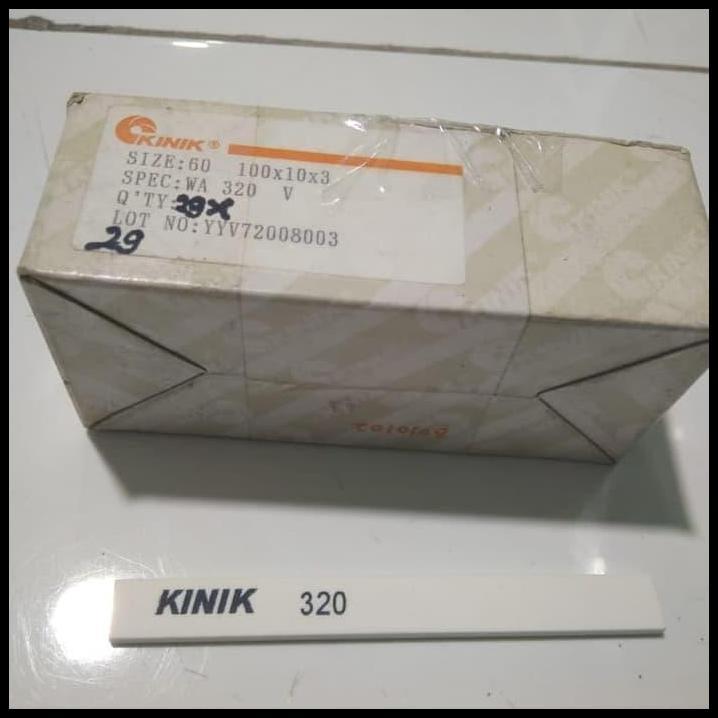 ใหม่ล่าสุด FINISHING V60 FLAT 100X10X3 WA 320 KINIK SHARPENING STONE !!!!!