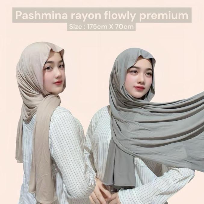 Heddosukafu- Pashmina Rayon Premium Style // Modern Hijab Phasmina Pashmina Airflow ยาวมุสลิม Pashmi