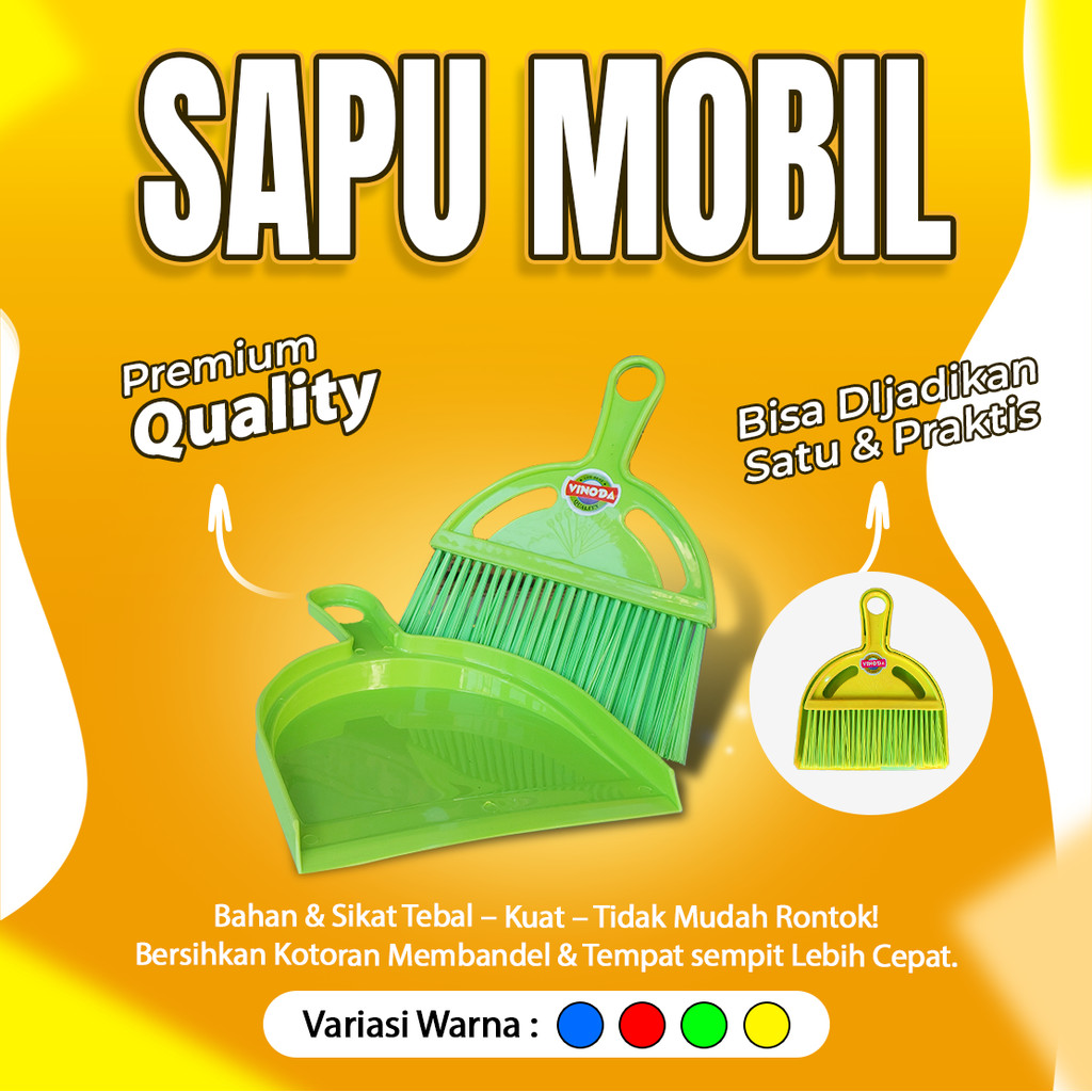 CAR BROOM SET / BROOM AND SCOP / MULTIPURPOSE BROOM