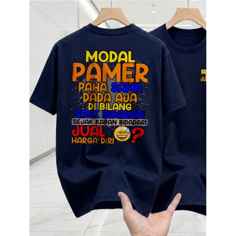 เสื้อยืดผู้ชายและผู้หญิงที่มีคําหน้าอก Pamer ทุนล่าสุด, วัสดุผ้าฝ้ายหวี 30s, เย็นและสวมใส่สบาย