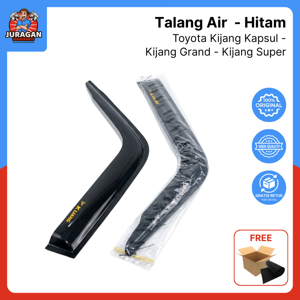 Toyota Kijang Kapsul - Kijang Grand - Kijang Super Water Gutter (สีดํา)