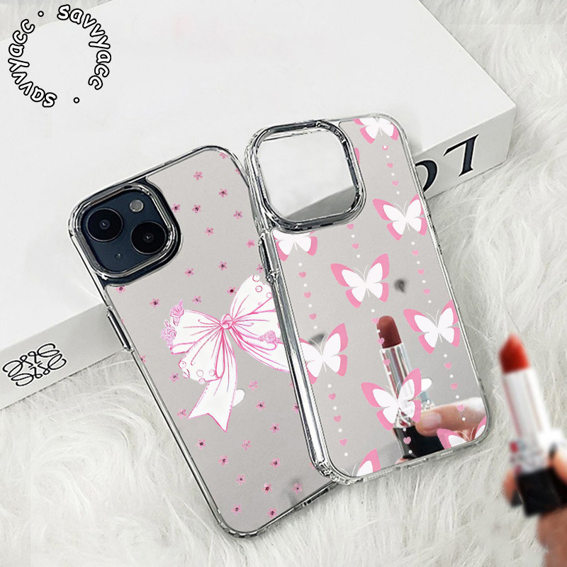 CASE CASING CLEAR CASE MIRROR HEBE สําหรับ REALME 7i C11 C12 C15 C17 C20 C21Y C25 C25Y C30 C30S C33 