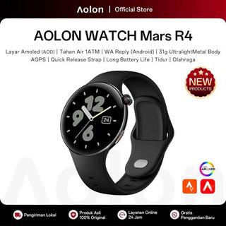 [HOT SELLER] Aolon Mars R4 Jam Tangan SmartWatch Whatsapp Reply Amoled 1 ATM 31g Ultralight Metel Quick Release Strap Battery life 18 days