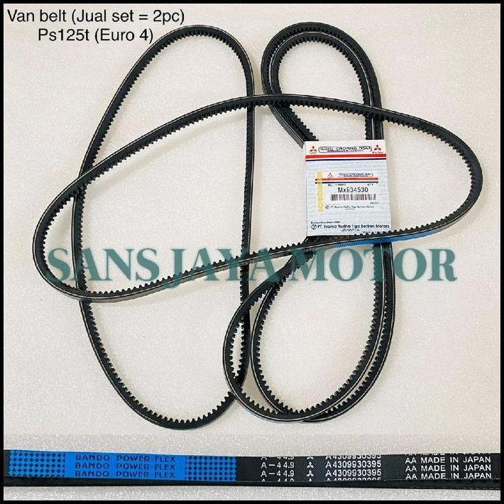 FAN BELT VBELT FAN BELT PS125T PS 125 CANTER EURO 4 ORIGINAL 1SET 2PCS MX934530 !
