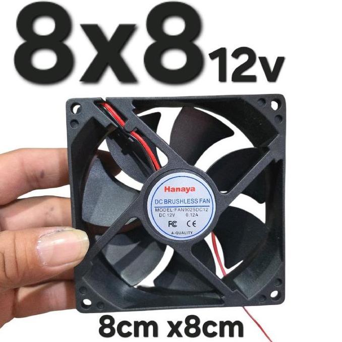 MESIN ขายส่งพัดลม 8X8 12V 8X8 Dc Cooling มอเตอร์พัดลม DC 12V โวลต์ 8 ซม.ระบายความร้อน 8 ซม.80 มม.คอม