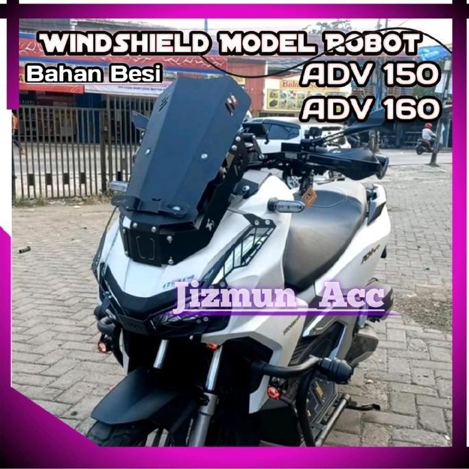 กระจกบังลม Adv 160 Adv 150 Robot Model วัสดุเหล็กที่ดีที่สุด