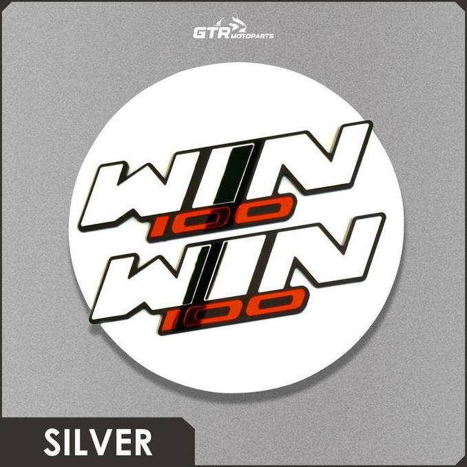 GTR Emblem WIN 100 2 ชิ้นนูน 3D โลโก้ Honda WIN 100 อุปกรณ์เสริมรถจักรยานยนต์