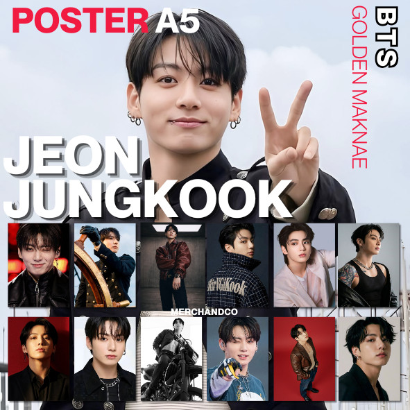 (12 ชิ้น) A5 BTS JUNGKOOK POSTER / JEO JUNGKOOK BANGTAN / ASTHETIC MINI POSTER / FAN MADE / NON OFFICIAL