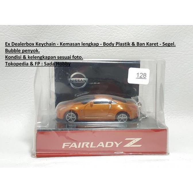 DEALCER BOX KEYCHAIN NISSAN FAIRLADY Z 350Z ORANGE CADATOYS
