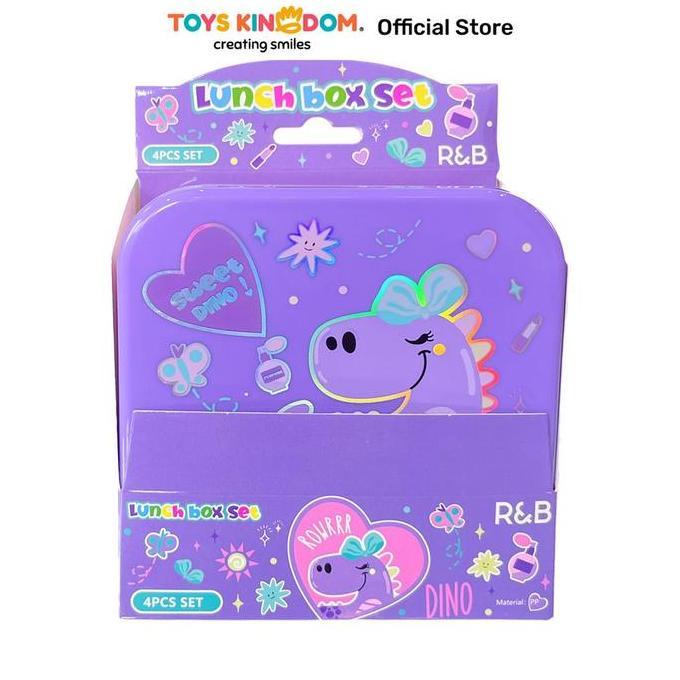 Toys Kingdom Kiddy Star Dino Lunch Box Set 4 ชิ้น - Mix Kids Lunch Box Food Grade Food Grade Food Bo