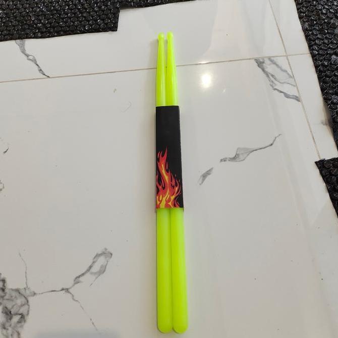 HIJAU 5A NYLON DRUM STICK/นําเข้าสีเขียวพลาสติก Drum STICK
