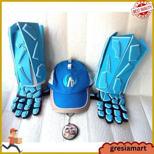 GANTUNGAN Bobiboy Glacier Power Gloves/Monchi Glacier Hat Bonus Bag Hanger ล่าสุดพร้อมส่ง