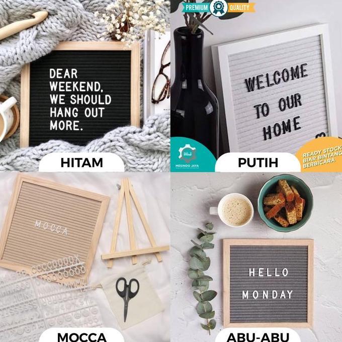 ! สมบูรณ์! 1 ชุด Felt Letter Board / cafe Letter Board ป้ายชื่อเด็ก