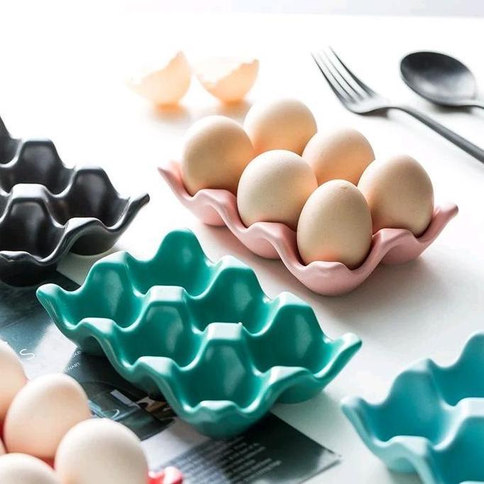 Aesthetic Ceramic egg Grid egg Storage BS egg Place