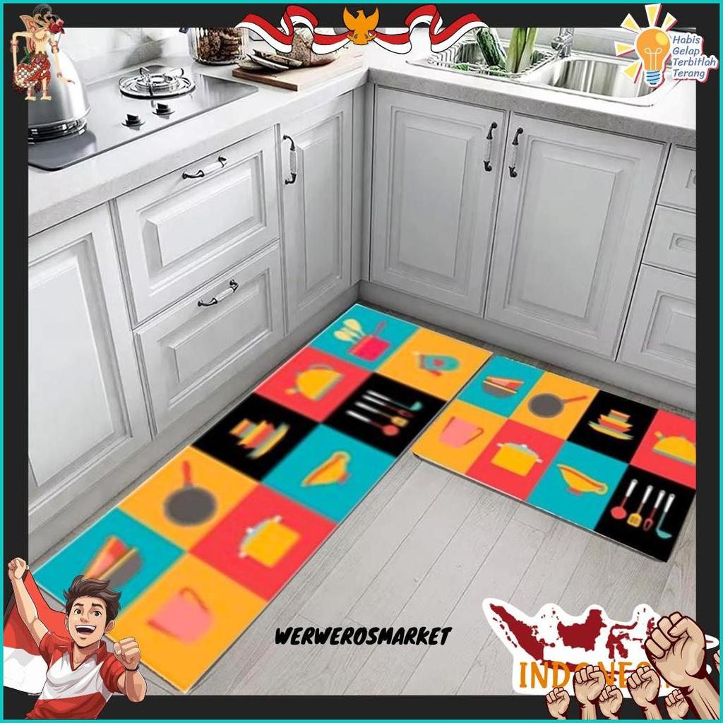 Mr Mat Diatomite Kitchen Mat Original 2In1 Anti-Slip Kitchen Floor Mat Set 40X60Cm & 40X120Cm Ready 