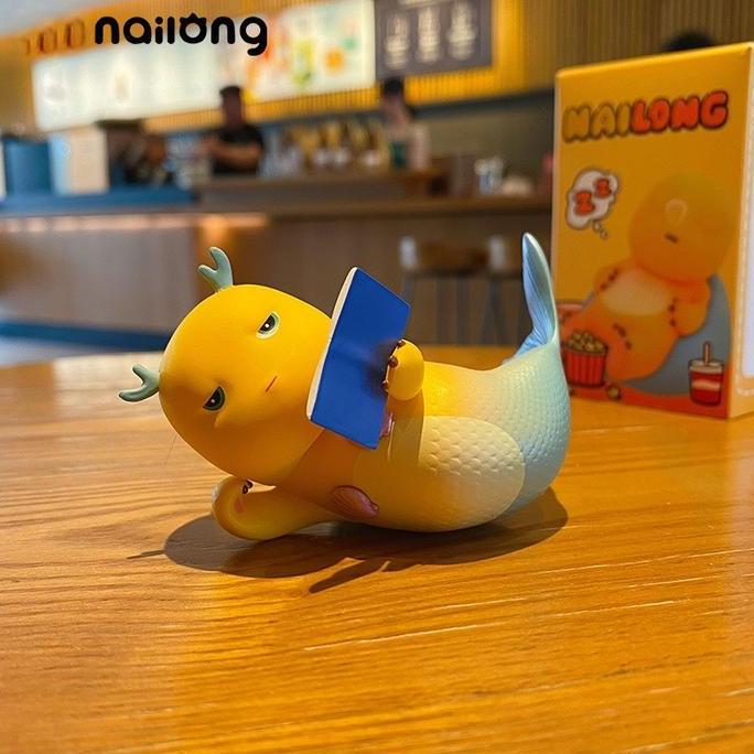 Cute Long Nai Car Display Mini Figure / Viral NaiLong Motif ตกแต่งแผงหน้าปัดรถยนต์ / จอแสดงผลตู้ Nai