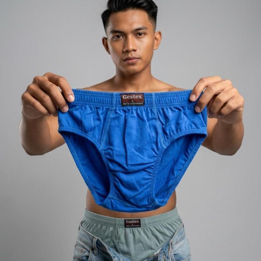 3 ชิ้นผู้ชาย Cd ชุดชั้นในชาย Gestex Original สบายวัสดุขนาด ML Xl 3L 4L 5L Sku - 016 ใหม่