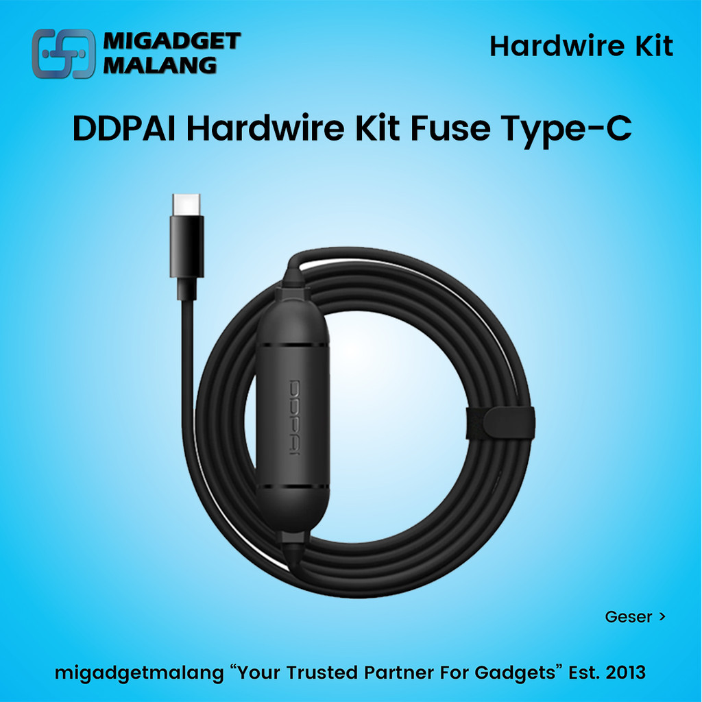 DDPAI Hardwire Kit ฟิวส์ Type-C – ชุดสายไฟ Dashcam MINI 5 Z40 Z50 N3 Pro N5 Dual E3 N1 Dual