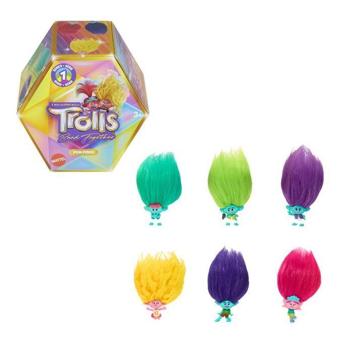 Mattel DreamWorks Pom Poms พวงกุญแจ Trolls Band Together Rainbow
