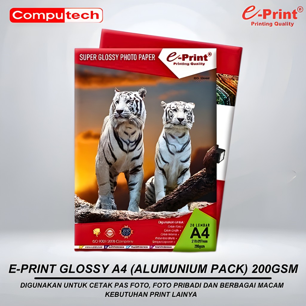 E-Print Glossy A4 (แพ็คอลูมิเนียม) 200GSM