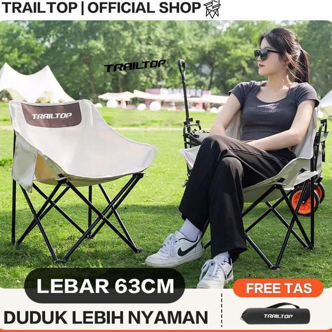 Ready Trailtop เก้าอี้พับกลางแจ้ง ผ้า Oxford 600D เก้าอี้พับแคมป์ปิ้งแบบพกพา