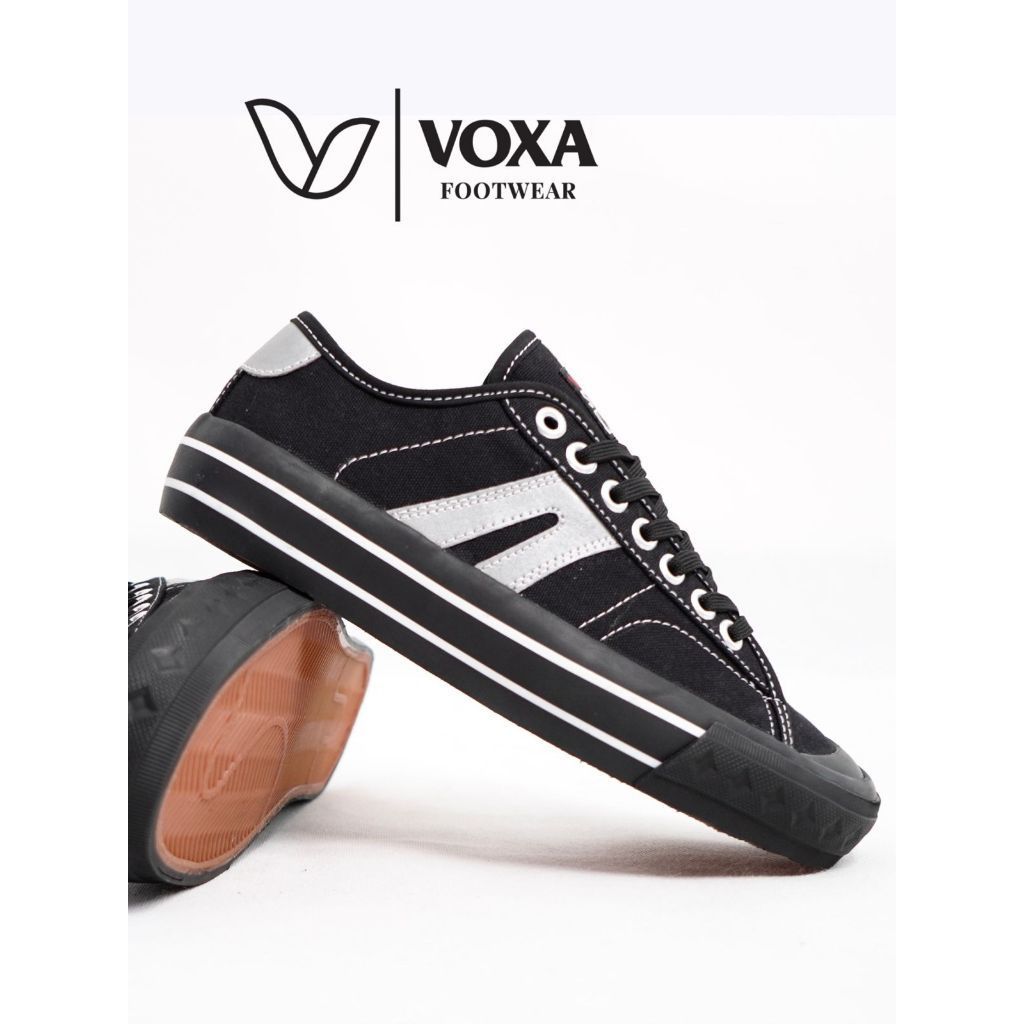 CAHAYA VOXA FOOTWEAR l ELIOT BLACK CEMENT REFLECTIVE l รองเท้าผู้ชาย (มีเมื่อโดนแสง/แฟลช)