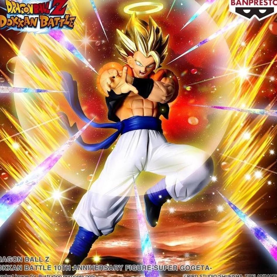 BANPRESTO - DRAGON BALL Z - SUPER GOGETA - DOKKAN BATTLE ฟิกเกอร์ครบรอบ 10 ปีต้นฉบับ